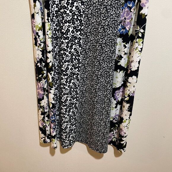 J Jill Wearever Collection M TALL Floral Patchwork Mixed Print Sleeveless Dress - Picture 7 of 13